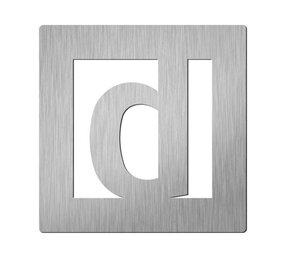 Didheya Vierkant 150 mm. Letter D Roestvaststaal Didheya Vierkant 150 mm. Letter D Roestvaststaal