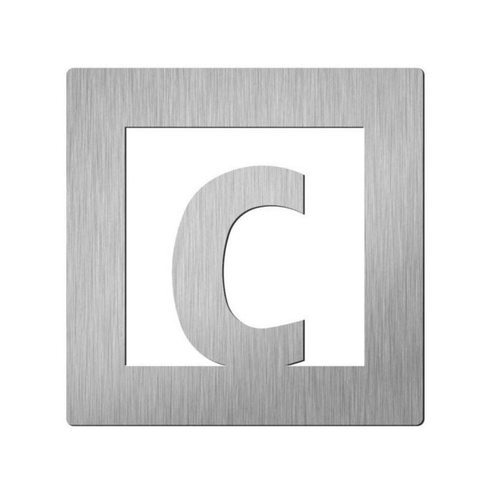 Didheya Vierkant 150 mm. Letter C Roestvaststaal Didheya Vierkant 150 mm. Letter C Roestvaststaal