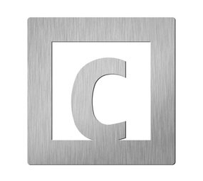 Didheya Vierkant 150 mm. Letter C Roestvaststaal Didheya Vierkant 150 mm. Letter C Roestvaststaal