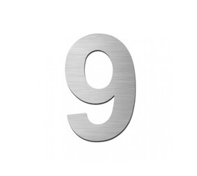 Stoer! zelfklevend cijfer FORTE 75 mm NR.9 RVS Stoer! zelfklevend cijfer FORTE 75 mm NR.9 RVS