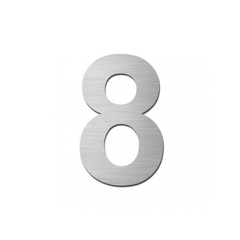 Stoer! zelfklevend cijfer FORTE 75 mm NR.8 RVS Stoer! zelfklevend cijfer FORTE 75 mm NR.8 RVS