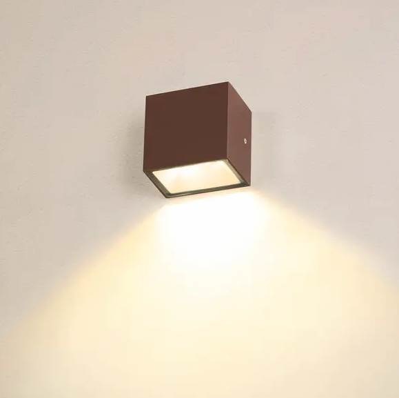 SLV Sitra S roestkleur wandlamp