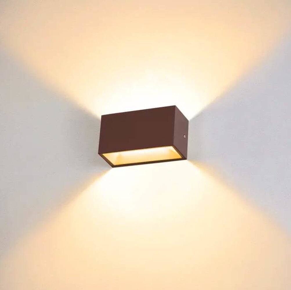 SLV Sitra M roestkleur up/down wandlamp