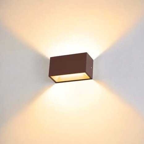 SLV Sitra M roestkleur up/down wandlamp