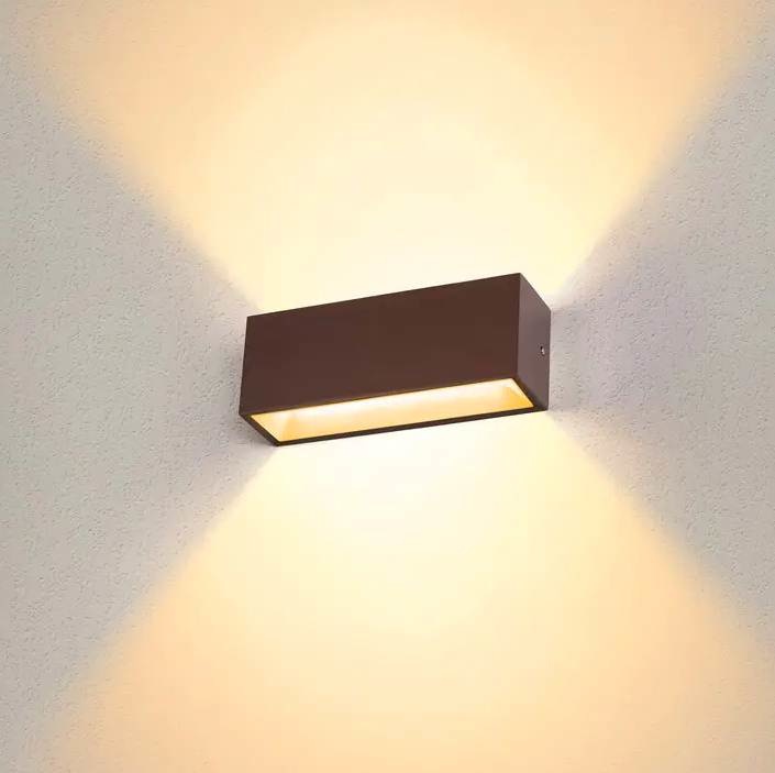 SLV Sitra L roestkleur up/down wandlamp