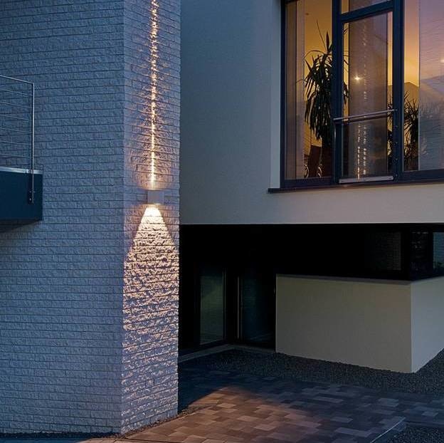 SLV Beam up/down grijs wandlamp