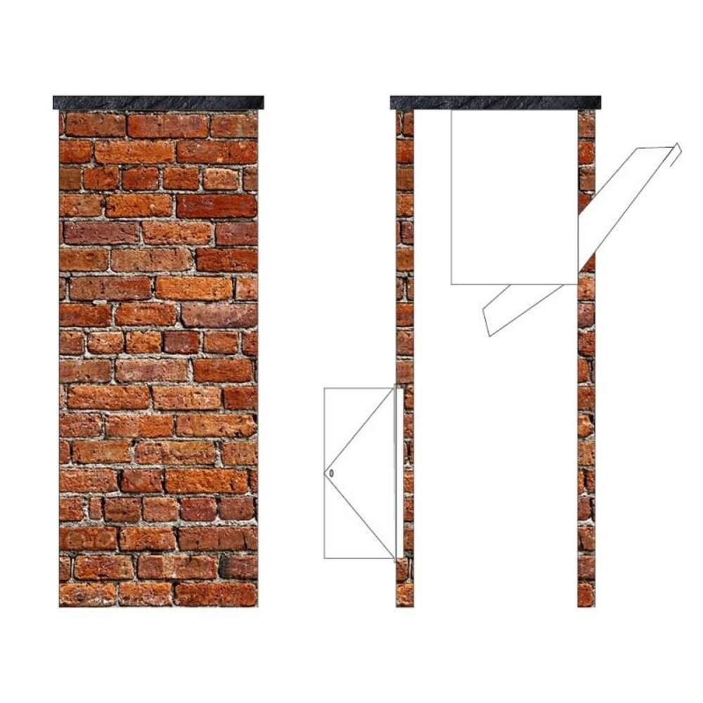 Stoer! Inbouwbrievenbus + deurdeel PAKKET doorvoerbox ZWART