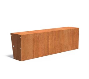 Keerwand + zitrand cortenstaal 200 x 60 cm recht Keerwand + zitrand cortenstaal 200 x 60 cm recht