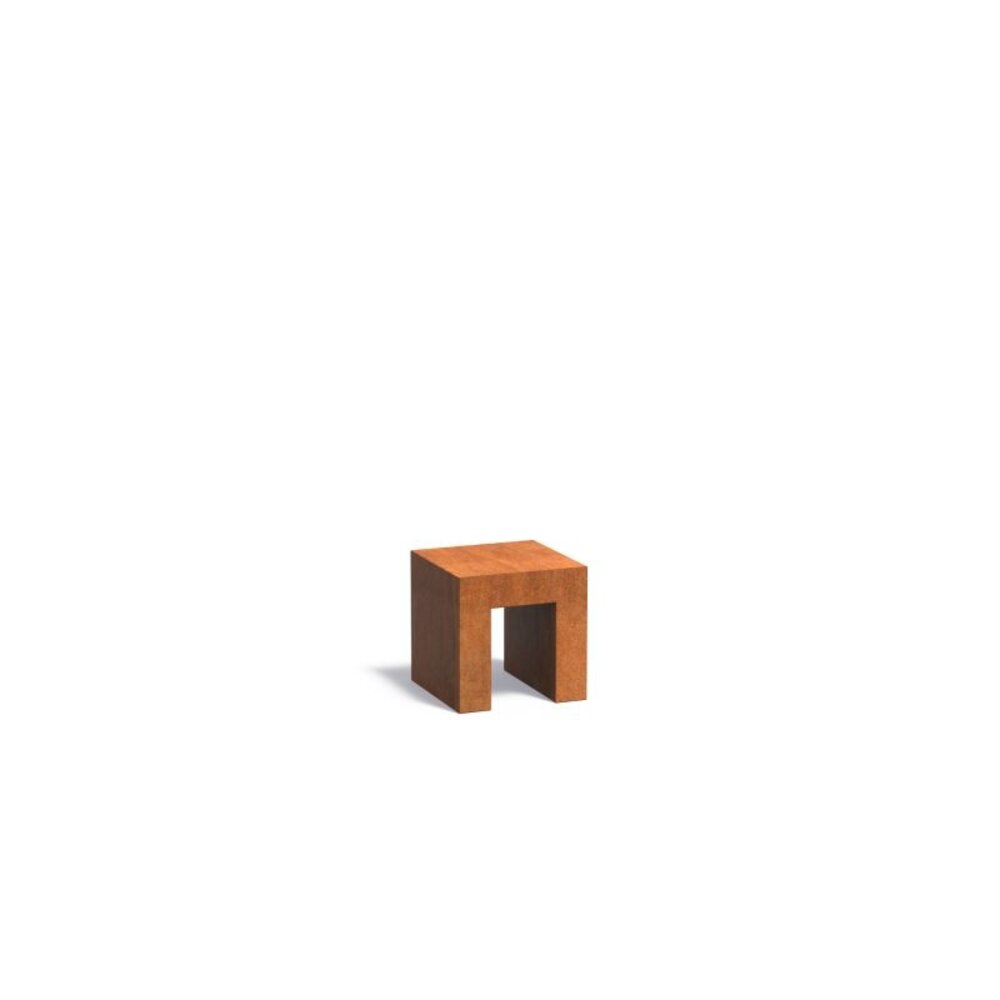 U-sokkel cortenstaal 40x40x40 cm U-sokkel cortenstaal 40x40x40 cm