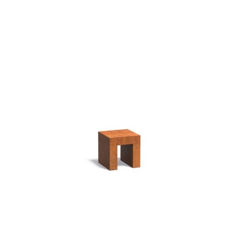 U-sokkel cortenstaal 40x40x40 cm U-sokkel cortenstaal 40x40x40 cm