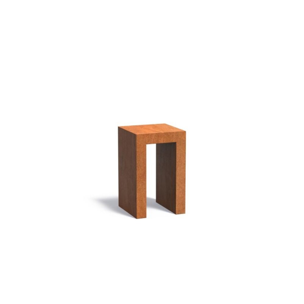 U-sokkel cortenstaal 50x50x80 cm U-sokkel cortenstaal 50x50x80 cm