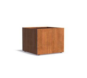 Andes cortenstaal 100x100x80 cm plantenbak met wielen Andes cortenstaal 100x100x80 cm plantenbak met wielen