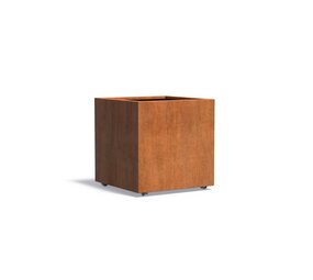 Andes cortenstaal 80x80x80 cm plantenbak met wielen Andes cortenstaal 80x80x80 cm plantenbak met wielen