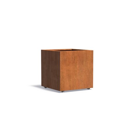 Andes cortenstaal 80x80x80 cm plantenbak met wielen Andes cortenstaal 80x80x80 cm plantenbak met wielen