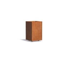 Andes cortenstaal 50x50x80 cm plantenbak met wielen Andes cortenstaal 50x50x80 cm plantenbak met wielen
