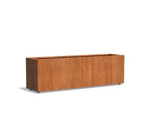 Andes cortenstaal 200x50x60 cm plantenbak met wielen Andes cortenstaal 200x50x60 cm plantenbak met wielen