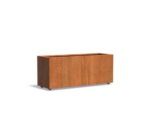 Andes cortenstaal 150x50x60 cm plantenbak met wielen Andes cortenstaal 150x50x60 cm plantenbak met wielen