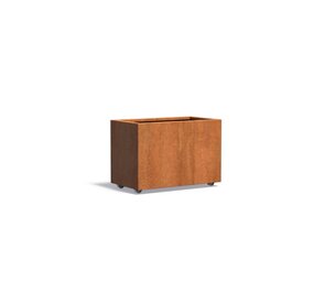 Andes cortenstaal 90x50x60 cm plantenbak met wielen Andes cortenstaal 90x50x60 cm plantenbak met wielen