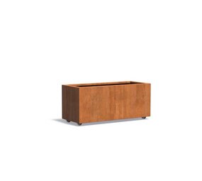 Andes cortenstaal 120x50x50 cm plantenbak met wielen Andes cortenstaal 120x50x50 cm plantenbak met wielen