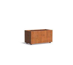 Andes cortenstaal 100x50x50 cm plantenbak met wielen Andes cortenstaal 100x50x50 cm plantenbak met wielen