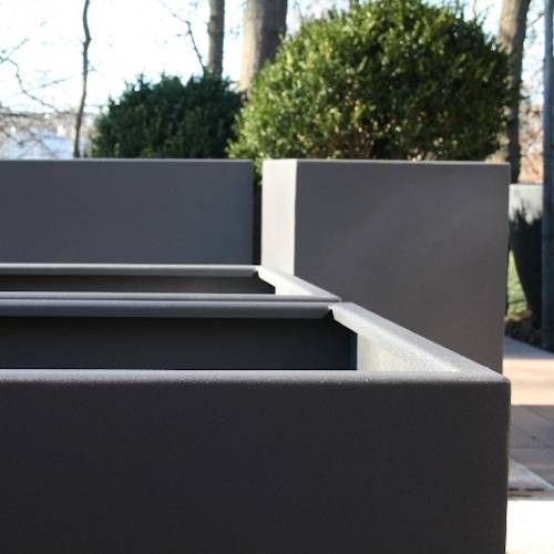 FLORIDA aluminium 200x50x60 cm plantenbak met wielen