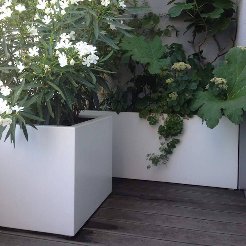 FLORIDA aluminium 120x50x60 cm plantenbak met wielen FLORIDA aluminium 120x50x60 cm plantenbak met wielen