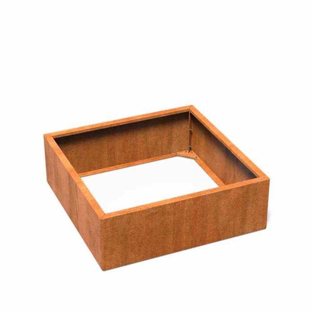 Carrez Connect cortenstaal 120 x 120 x h.  40 cm plantenbak Carrez Connect cortenstaal 120 x 120 x h.  40 cm plantenbak