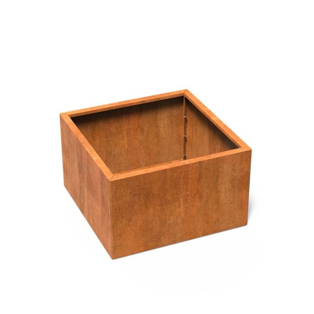 Carrez Connect cortenstaal 100 x 100 x h.  60 cm plantenbak Carrez Connect cortenstaal 100 x 100 x h.  60 cm plantenbak