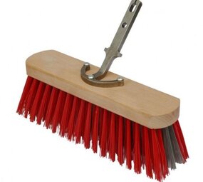 Polet CLICK-PRO Straatbezem 270 mm. PP rood + staaldraad Polet CLICK-PRO Straatbezem 270 mm. PP rood + staaldraad