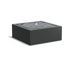 Watertafel aluminium 100x100x40 cm