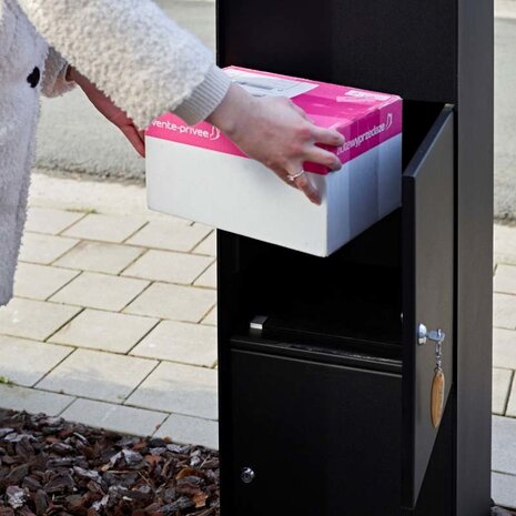 Esafe Fenix Top L Zwart RAL9005 pakketbrievenbus Esafe Fenix Top L Zwart RAL9005 pakketbrievenbus