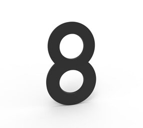 Esafe Huisnummer 100 mm. NR. 8 mat zwart Esafe Huisnummer 100 mm. NR. 8 mat zwart