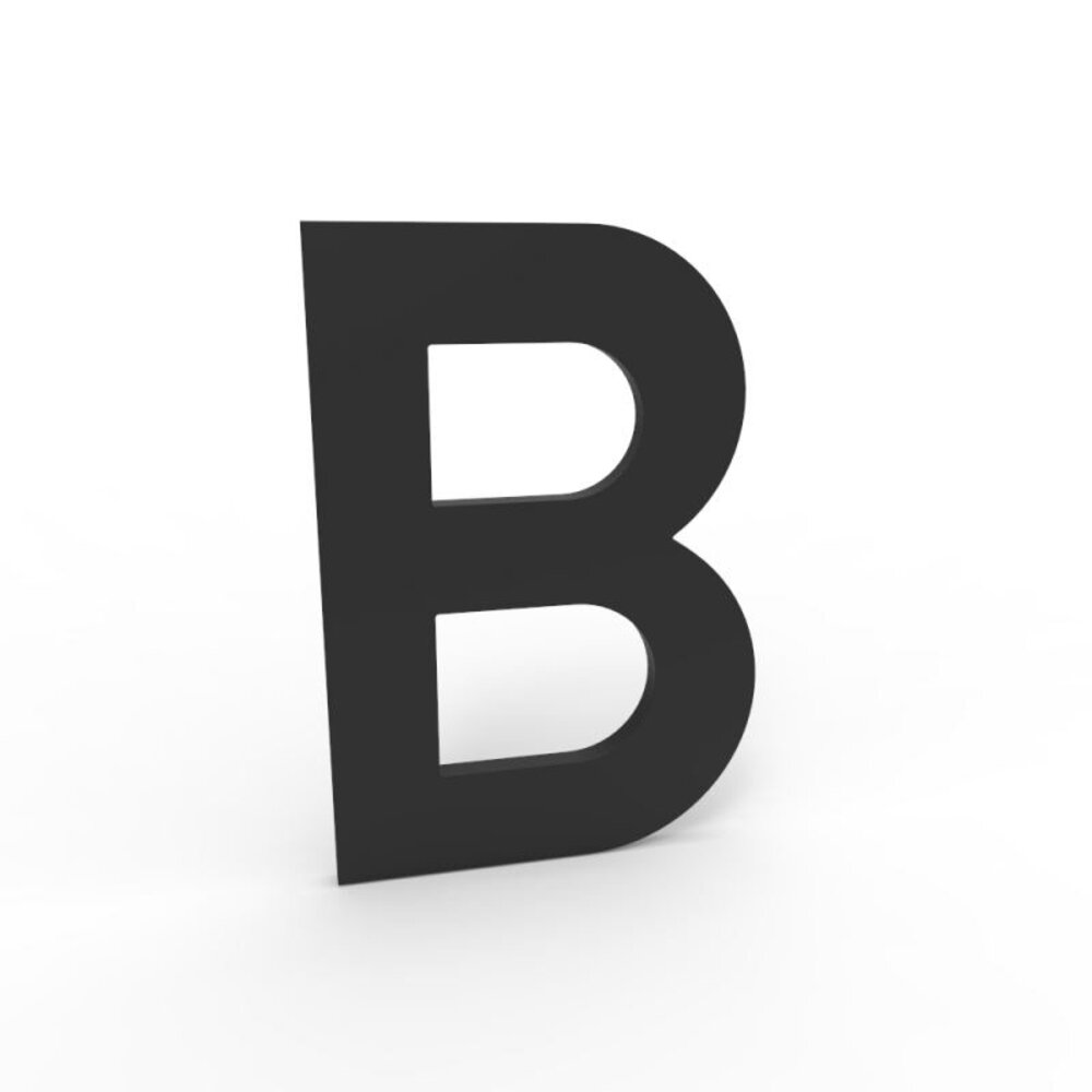 Esafe Huisnummer 100 mm. LETTER B mat zwart Esafe Huisnummer 100 mm. LETTER B mat zwart