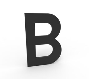 Esafe Huisnummer 100 mm. LETTER B mat zwart Esafe Huisnummer 100 mm. LETTER B mat zwart
