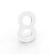 Esafe Huisnummer 100 mm. NR. 8 mat wit Esafe Huisnummer 100 mm. NR. 8 mat wit