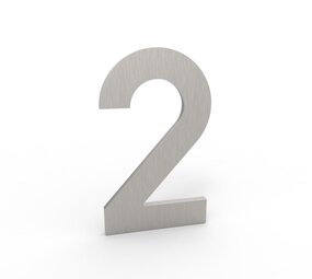 Esafe Huisnummer 100 mm. NR. 2 RVS- Inox look Esafe Huisnummer 100 mm. NR. 2 RVS- Inox look