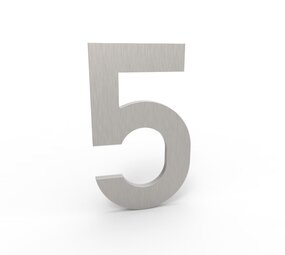 Esafe Huisnummer 100 mm. NR. 5 RVS- Inox look Esafe Huisnummer 100 mm. NR. 5 RVS- Inox look