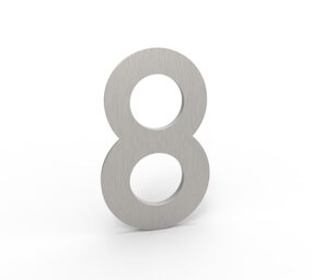Esafe Huisnummer 100 mm. NR. 8 RVS- Inox look