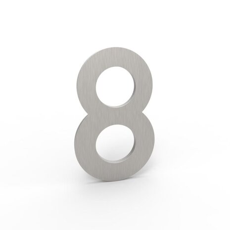 Esafe Huisnummer 100 mm. NR. 8 RVS- Inox look