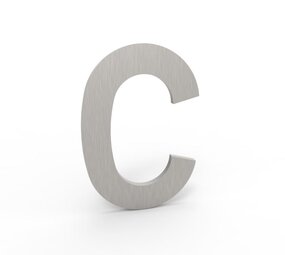 Esafe Huisnummer 100 mm. LETTER C RVS- Inox look