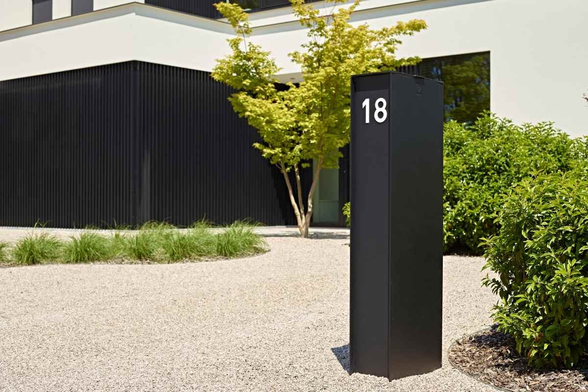 Moderne brievenbussen, strak en design