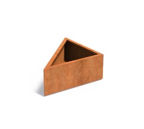 Triangle cortenstaal 100x100x40 cm plantenbak Triangle cortenstaal 100x100x40 cm plantenbak