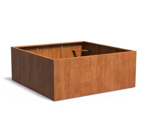 Andes cortenstaal 200x200x80 cm plantenbak Andes cortenstaal 200x200x80 cm plantenbak