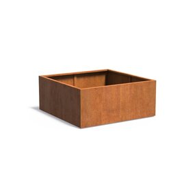 Andes cortenstaal 140x140x60 cm plantenbak Andes cortenstaal 140x140x60 cm plantenbak