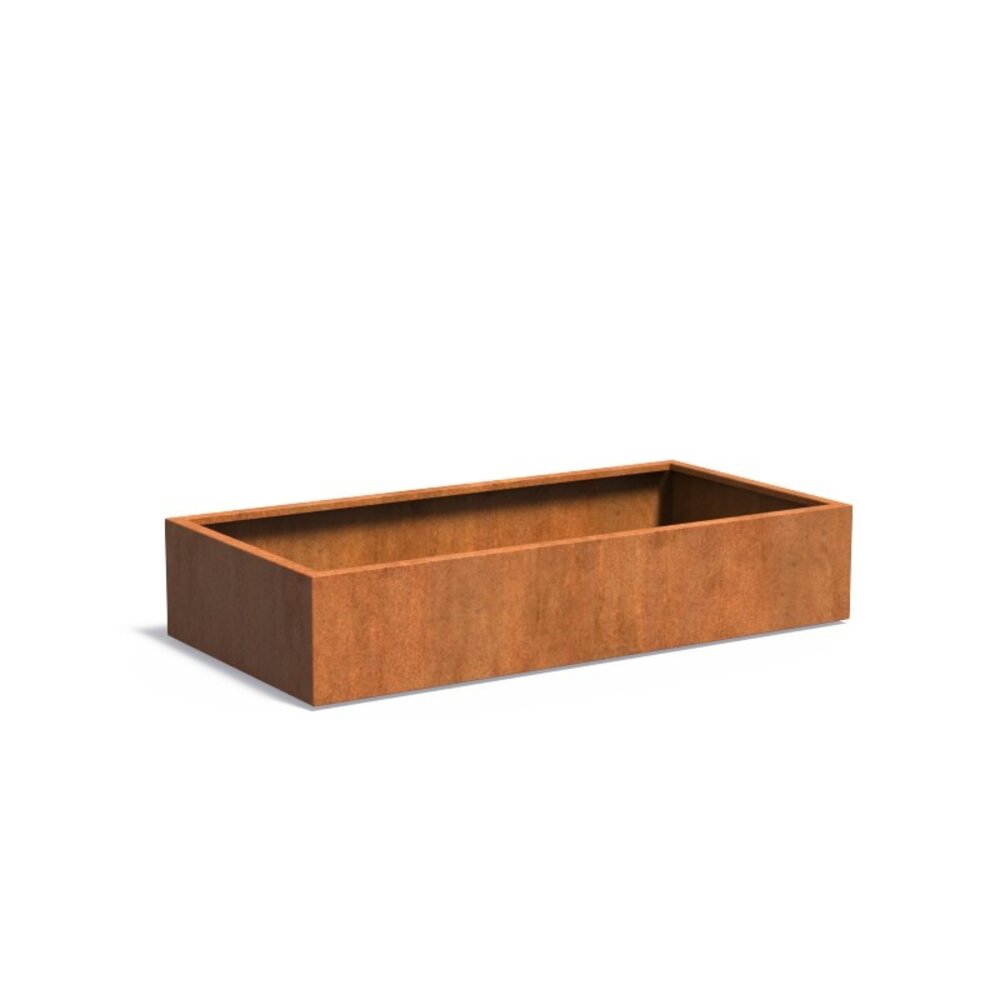 Andes cortenstaal 200x100x40 cm plantenbak Andes cortenstaal 200x100x40 cm plantenbak