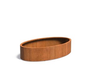 Ellipse cortenstaal 200 x 120 x h.40 cm bloembak Ellipse cortenstaal 200 x 120 x h.40 cm bloembak