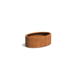 Ellipse cortenstaal 120 x 80 x h.40 cm bloembak Ellipse cortenstaal 120 x 80 x h.40 cm bloembak