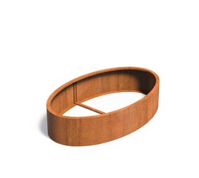 Ellipse cortenstaal 200 x 120 x h.40 cm bloembak zonder bodem Ellipse cortenstaal 200 x 120 x h.40 cm bloembak zonder bodem