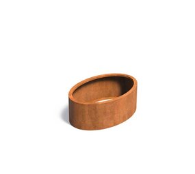 Ellipse cortenstaal 120 x 80 x h.40 cm bloembak zonder bodem Ellipse cortenstaal 120 x 80 x h.40 cm bloembak zonder bodem