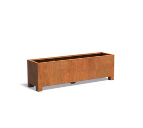 Andes cortenstaal met poten 200x50x60 cm plantenbak Andes cortenstaal met poten 200x50x60 cm plantenbak